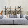Scruffy 4 Seater - Storm Fabric Sofa