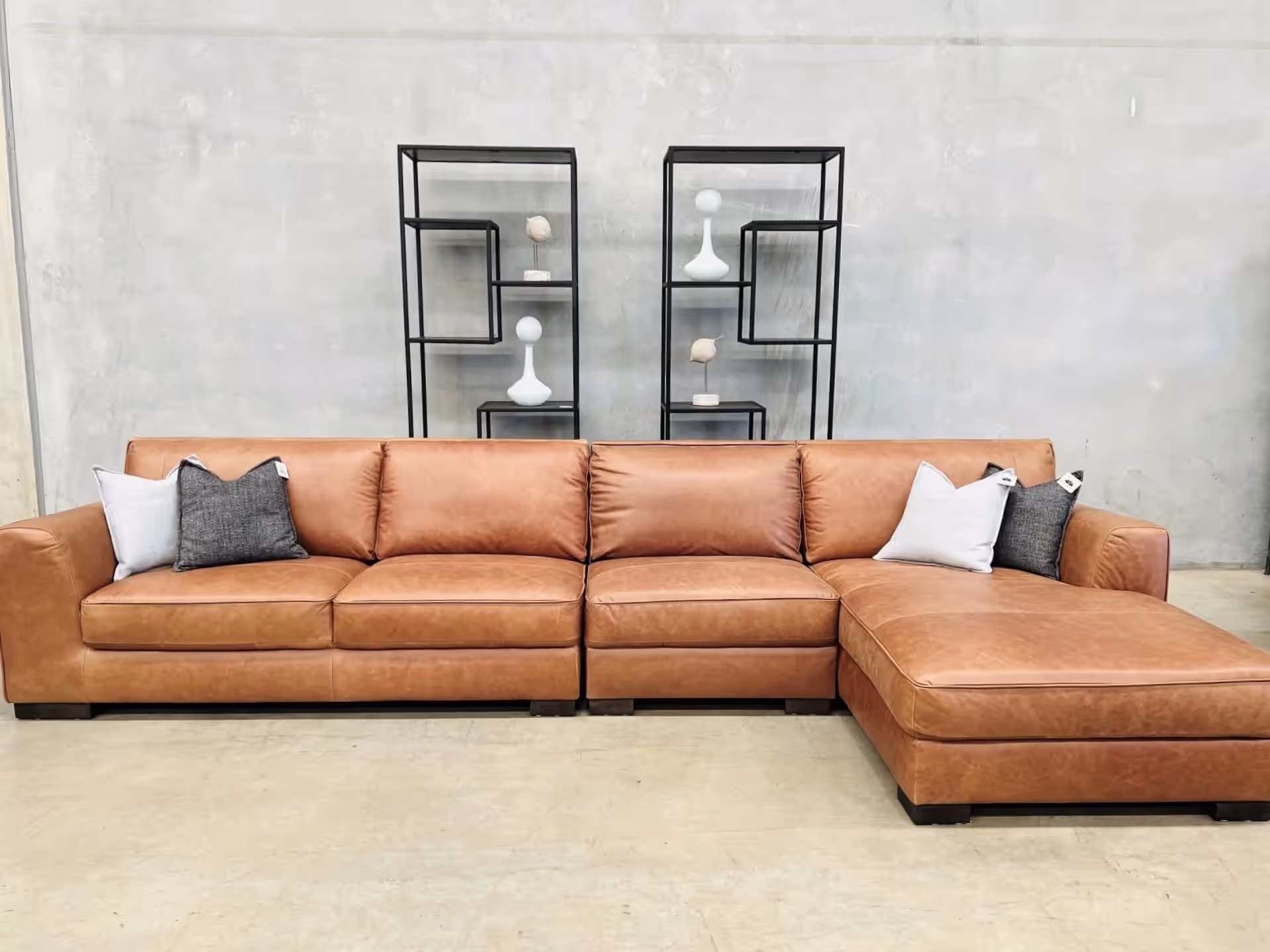 Longbeach Leather Rhf Chaise